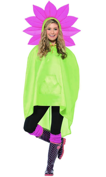 Adult's Flower Novelty Party Poncho Costume Accessory Main Image