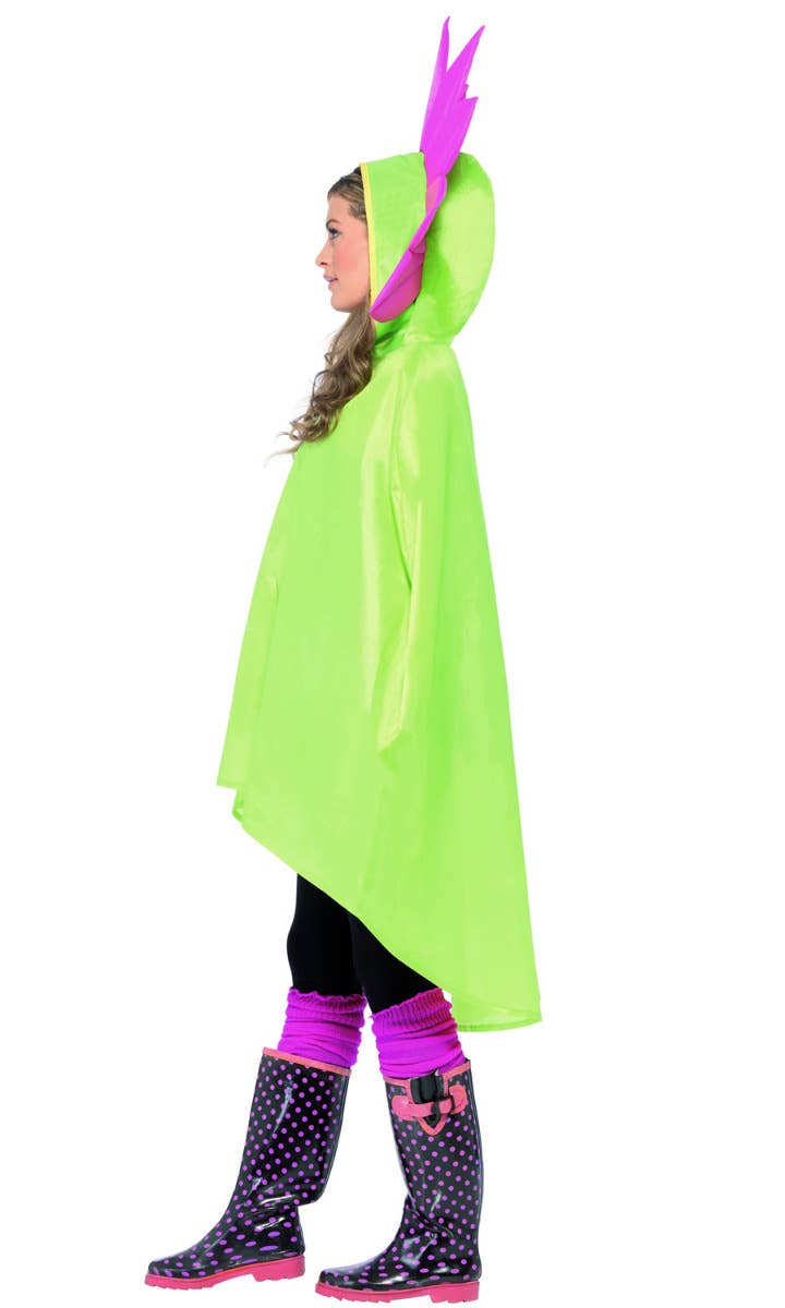 Adult's Flower Novelty Party Poncho Costume Accessory Side Image