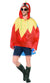 Adults Parrot Design Novelty Party Poncho Fancy Dress Accessory - Main Image