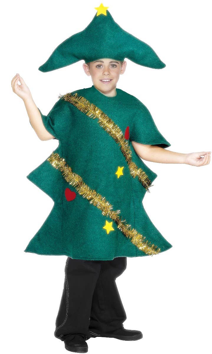 Kids Green Christmas Tree Fancy Dress Costume Alternate Image