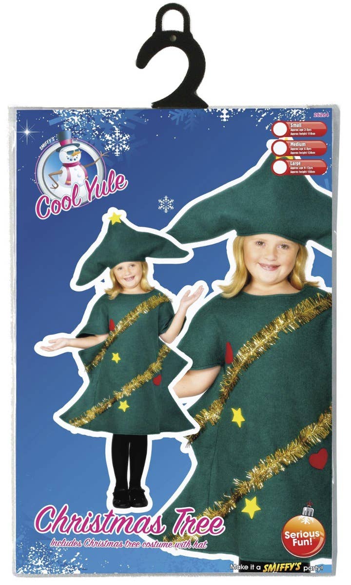 Kids Green Christmas Tree Fancy Dress Costume Packaging Image