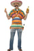 Colourful Striped Tequila Shooter Men's Mexican Costume Poncho - Main Image