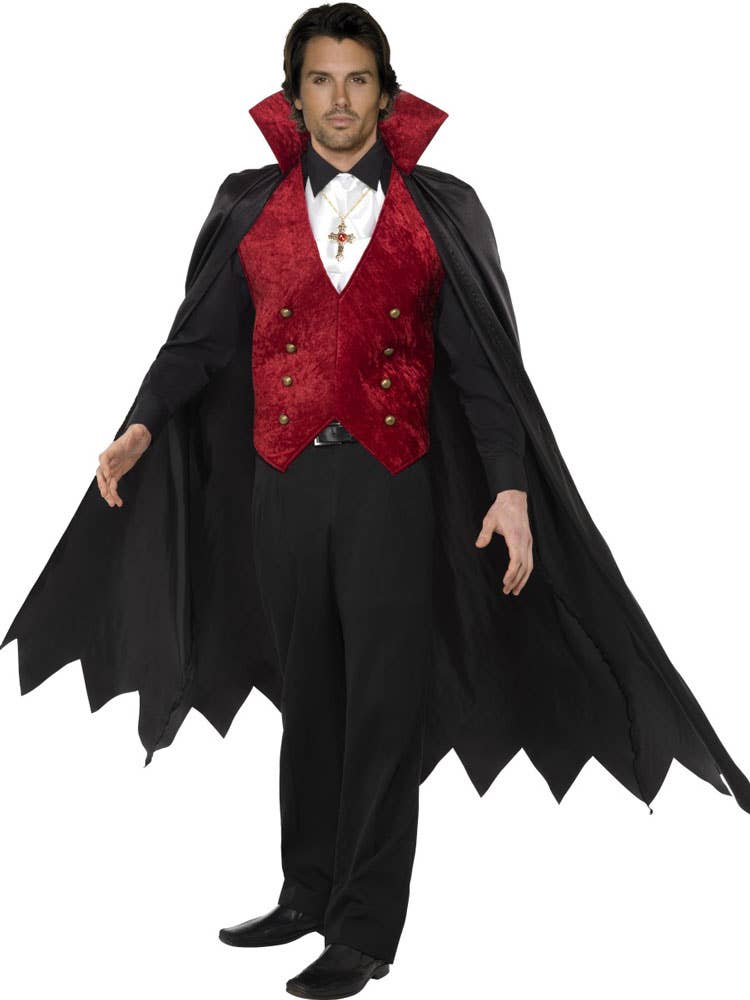 Men's Gothic Vampire Classic Halloween Costume Front