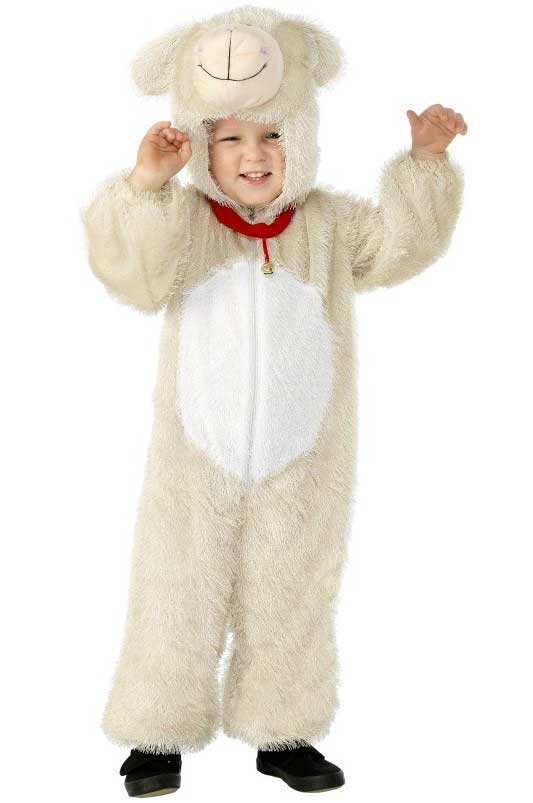 Kid's Lamb Animal Costume Onesie with Hood Toddler image