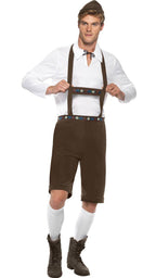 Men's German Lederhosen Fancy Dress Costume 