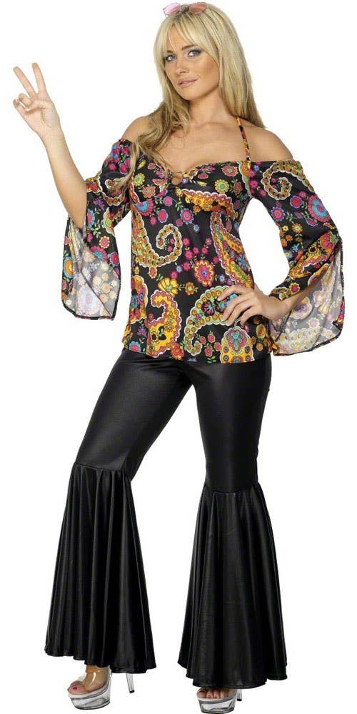 Plus Size Women's Hippie Fancy Dress Costume Main Image