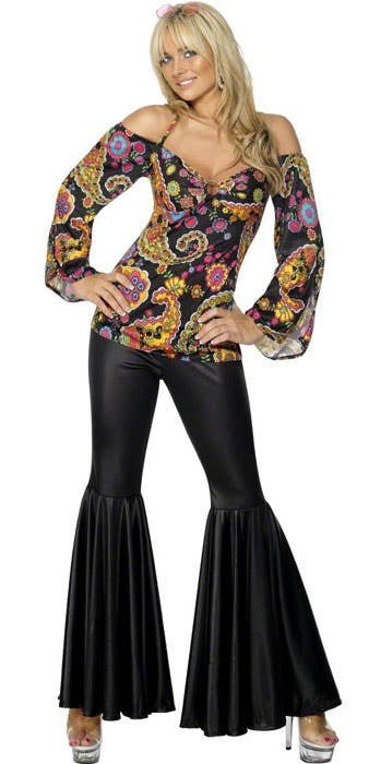 Plus Size Women's Hippie Fancy Dress Costume Alternate Front Image