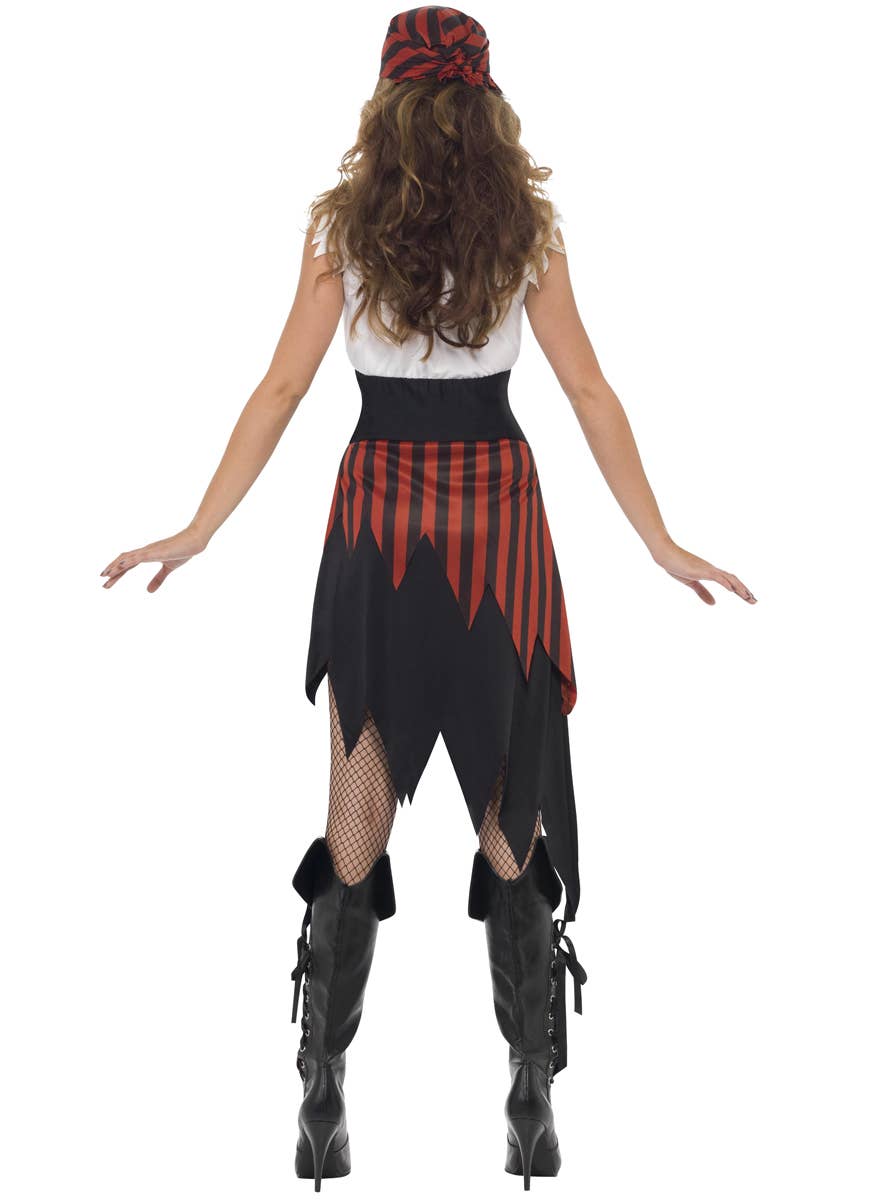 Women's Pirate Wench Budget Fancy Dress Costume Back Image