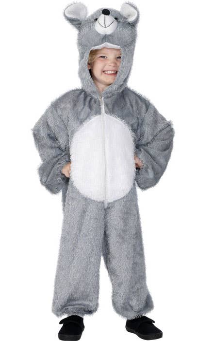 Kid's Grey Mouse Animal Onesie Book Week Costume Toddler Image