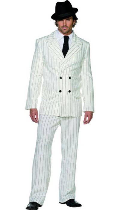 1920s Gangster White Great Gatsby Costume - Front Image