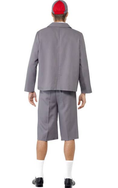 Men's Funny Grey School Boy Costume - Back Image