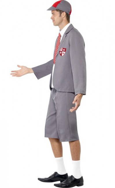 Men's Funny Grey School Boy Costume - Side Image