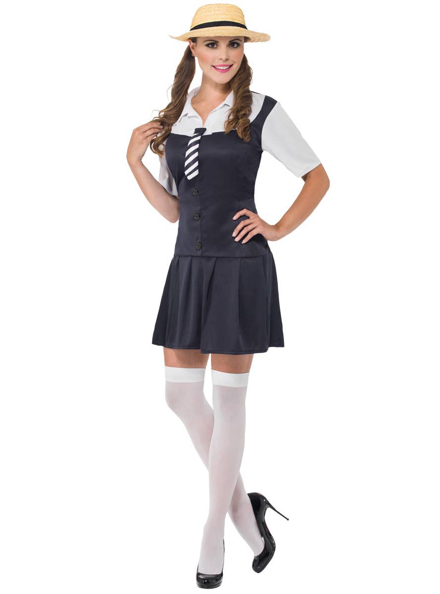 Women's Preppy School Girl Costume Alternate Front Image