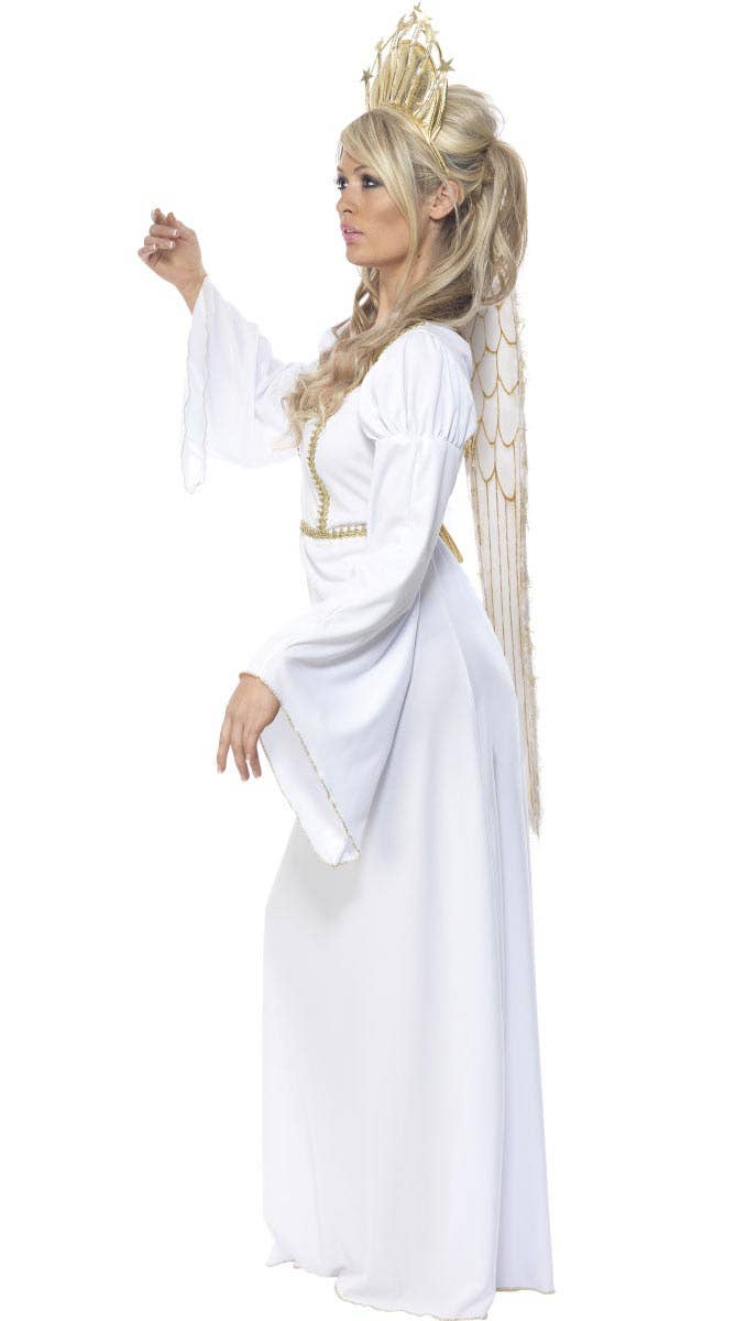 Ethereal White Angel Christmas Costume for Women - Side Image 