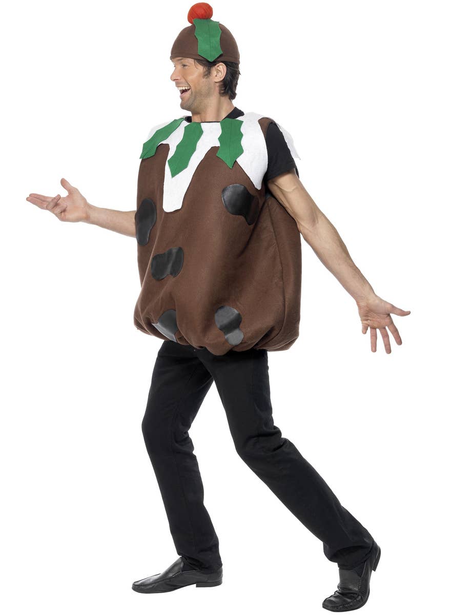 Funny Christmas Pudding Adult's Costume - Side Image