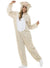 Image of Fluffy Cream Lamb Women's Onesie Costume - Front Image