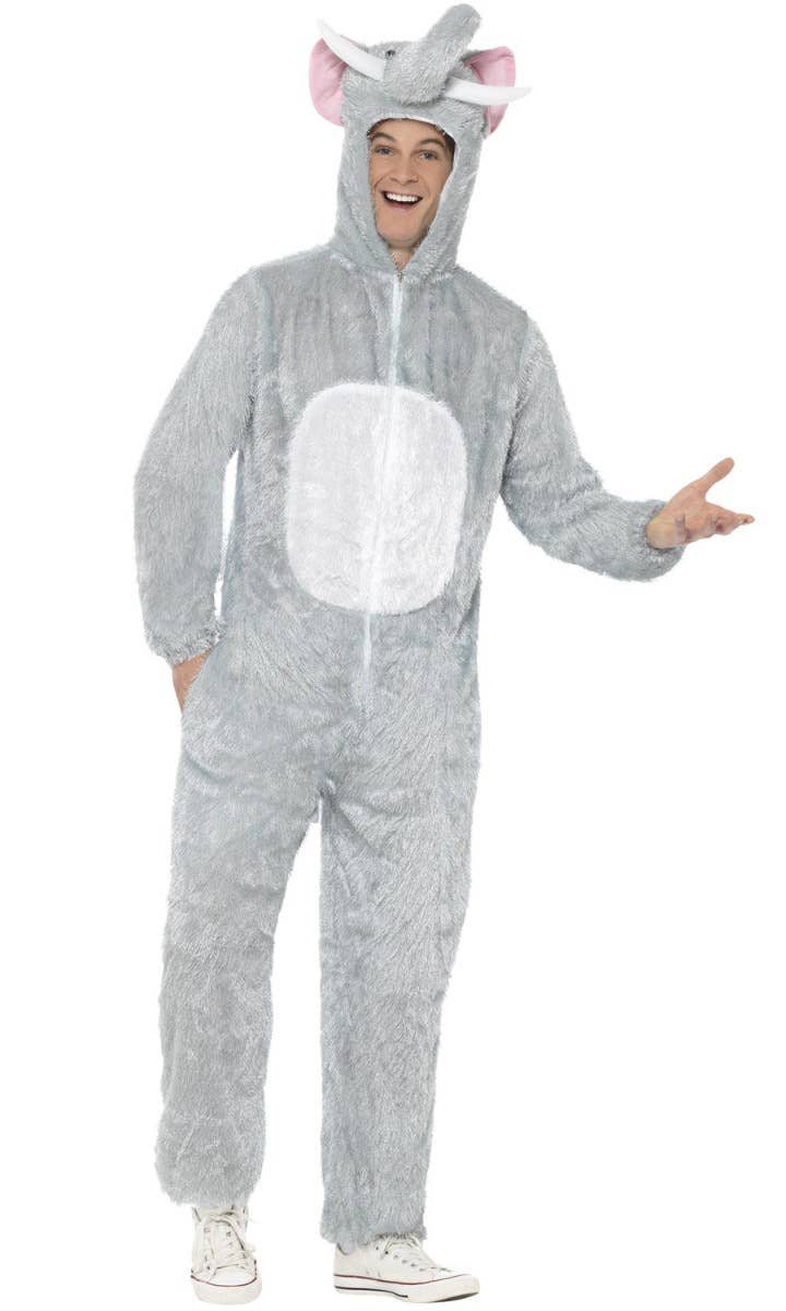 Adult's Elephant Onesie Fancy Dress Costume Main Image