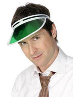 Semi Transparent Green Casino Poker Visor Costume Hat