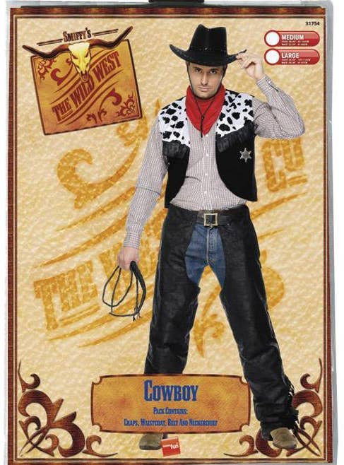 Men's Outback Cowboy Costume Packaging Image