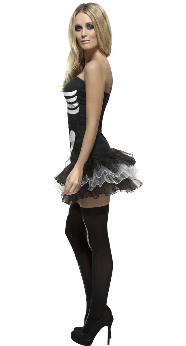 Sexy Skeleton Tutu Dress Women's Halloween Costume Side Image