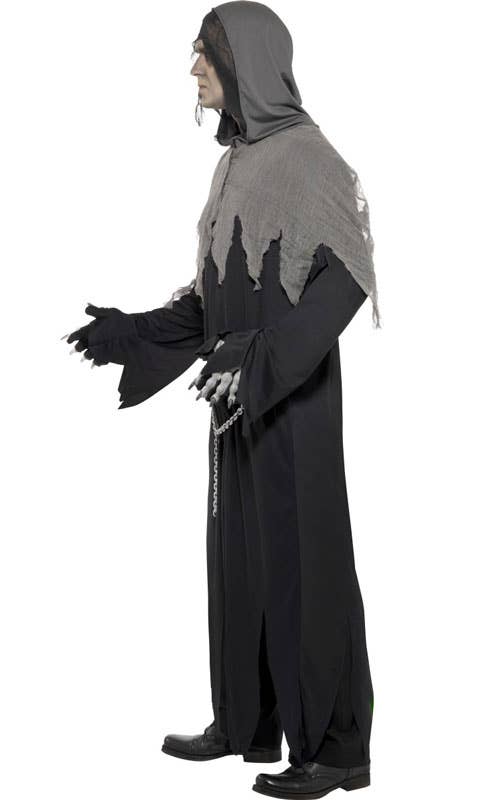 Men's Grim Reaper Halloween Fancy Dress Costume Side