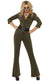 Women's Top Gun Aviator Flightsuit Costume Front View