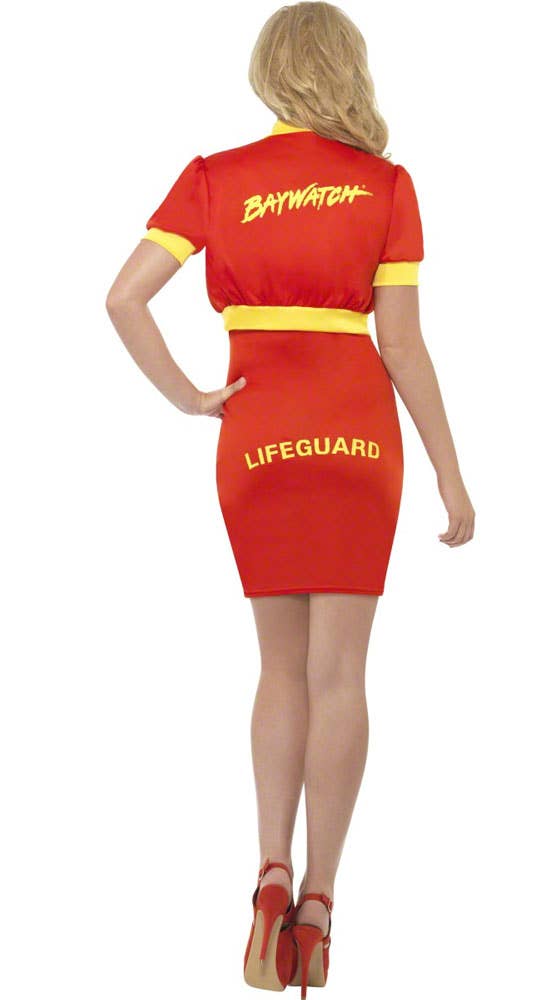 Baywatch Women's Mid Length Costume Dress Back View