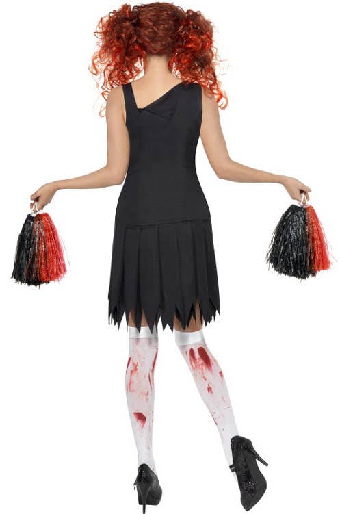 Horror High School Women's Zombie Cheerleader Halloween Costume Back View
