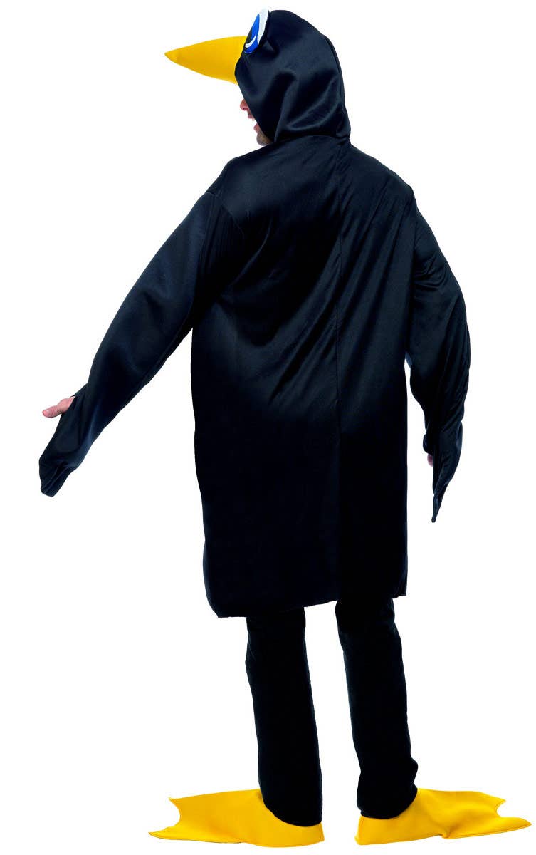 Novelty Adult's Penguin Costume with Bow Tie - Back Image