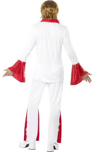 Red and White Men's Super Trooper 1970's Costume Image 2
