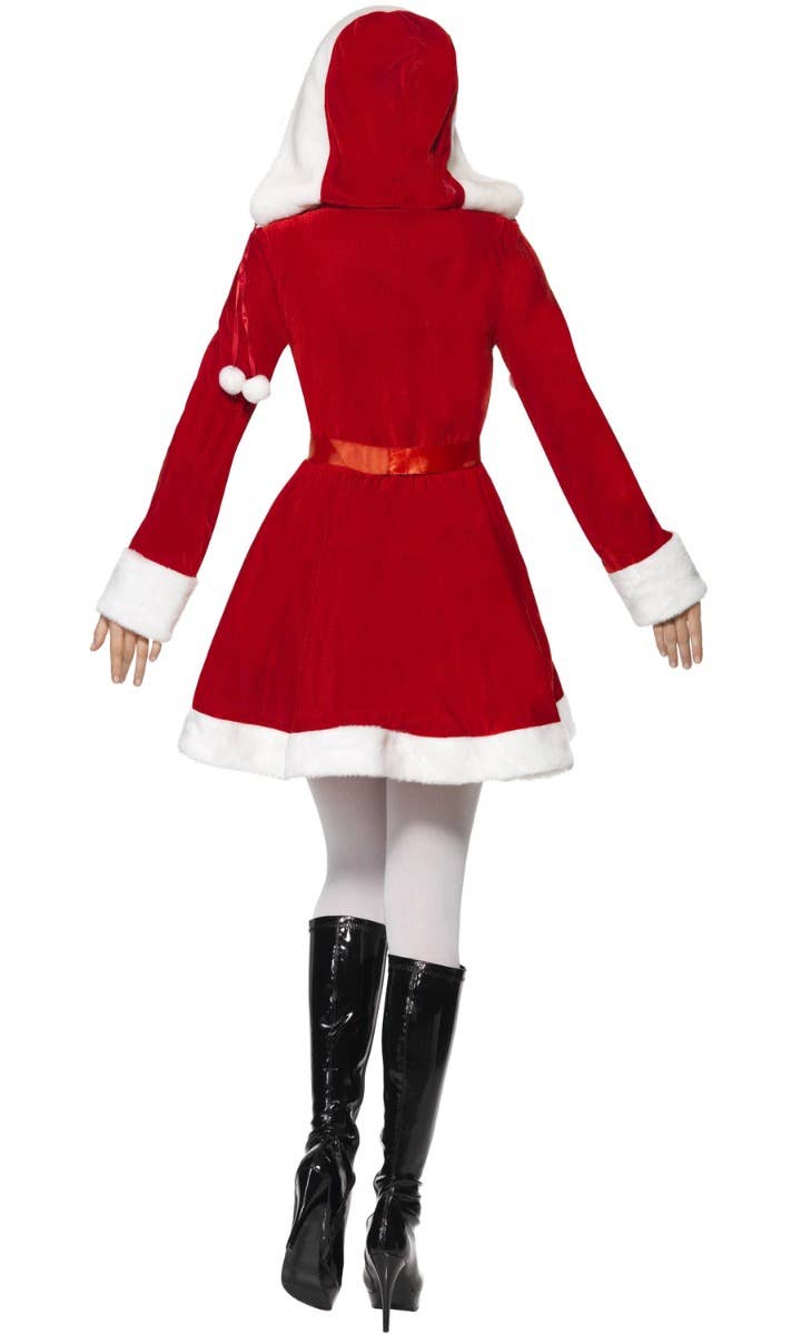 Miss Santa Women's Festive Christmas Fancy Dress Costume Back Image