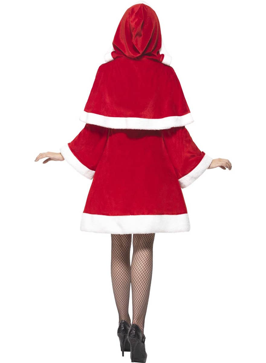 Red Velvet Mrs Claus Christmas Women's Costume - Back Image