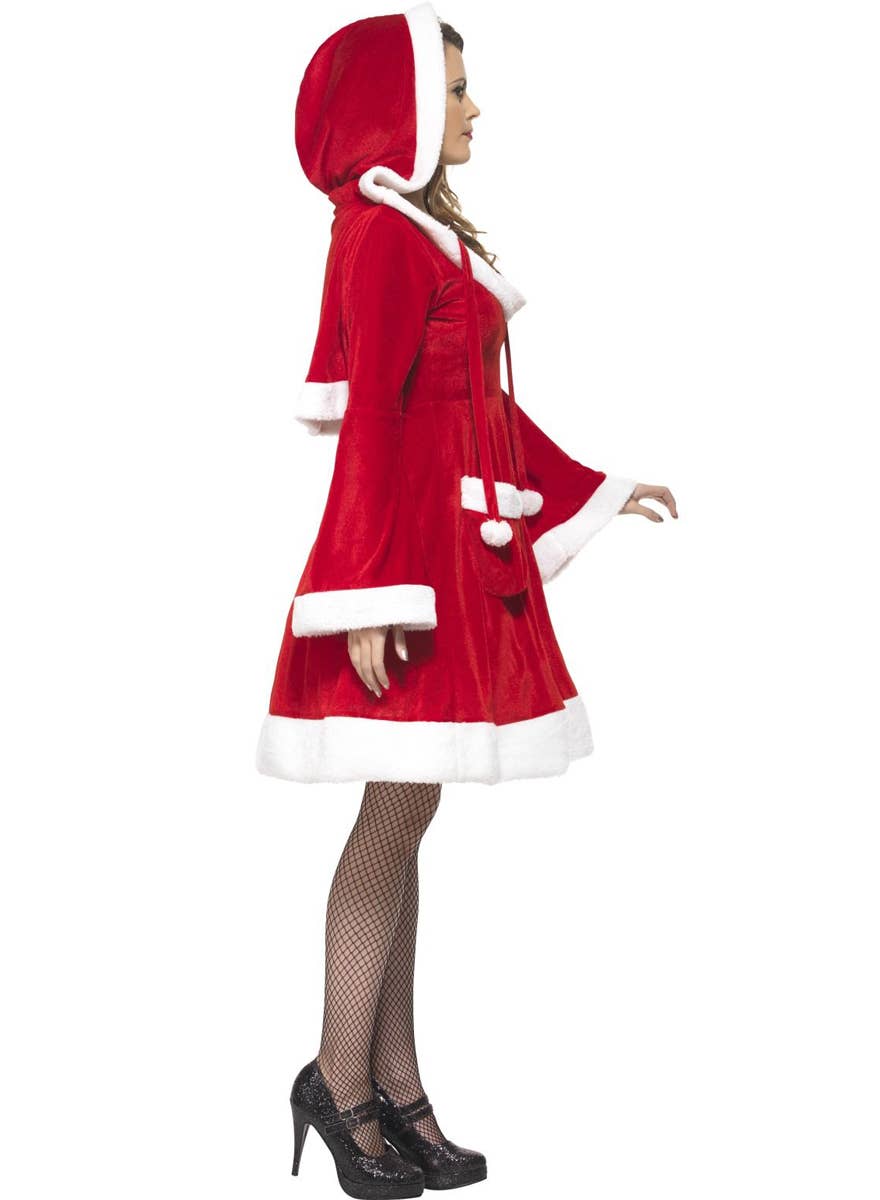 Red Velvet Mrs Claus Christmas Women's Costume - Side Image