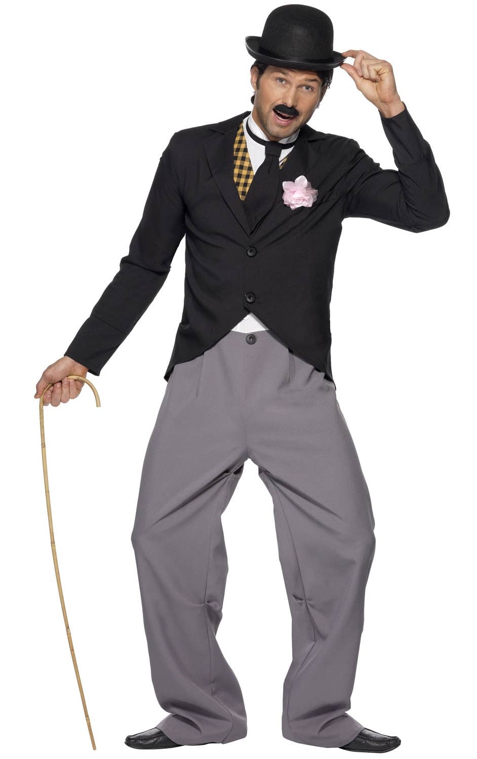 Mens 1920s Charlie Chaplin Fancy Dress Costume - Main Image