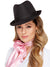 Women's Gangster Style Black and White Pinstriped Fedora Hat 1920's Costume Accessory Main Image