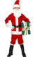 Red and White Fleecy Santa Claus Boy's Christmas Costume - Front Image