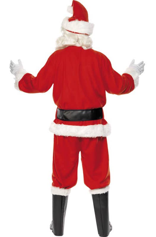 Men's White And Red Santa Claus Father Christmas Fancy Dress Costume Back Image