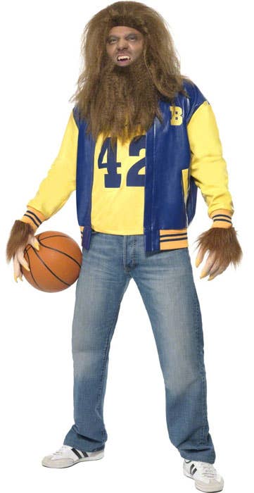 Hairy Teen Wolf Werewolf Hallowen Costume for Men - Front View