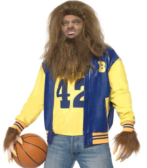 Hairy Teen Wolf Werewolf Hallowen Costume for Men - Close View