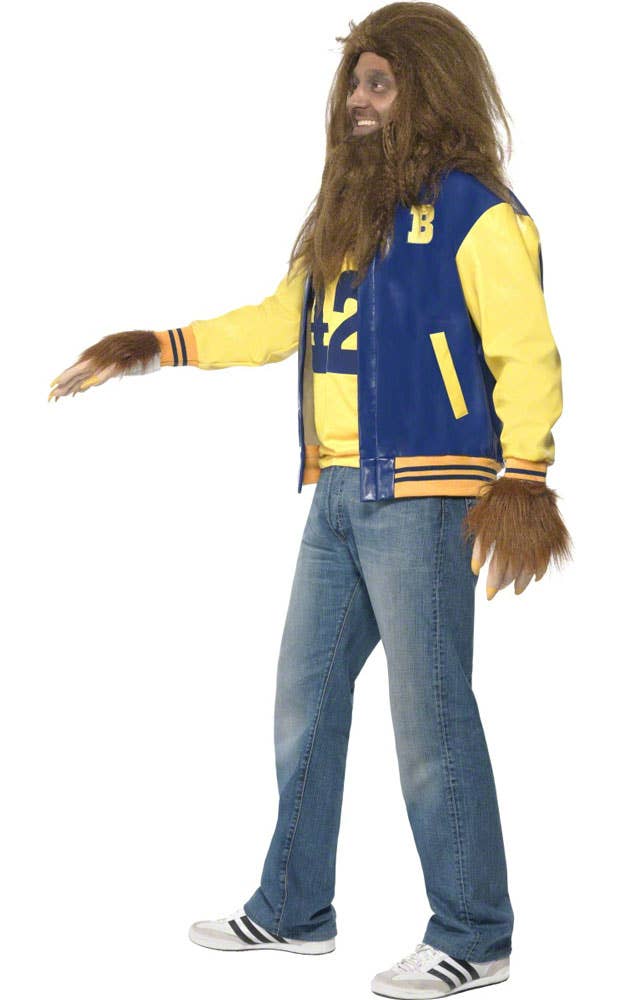 Hairy Teen Wolf Werewolf Hallowen Costume for Men - Side View