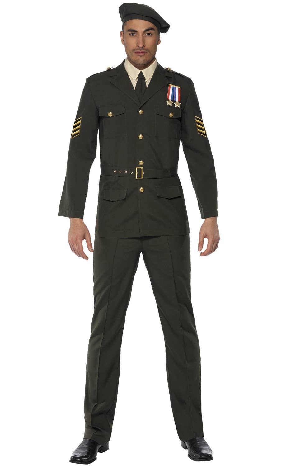 Wartime Officer Men's Military Soldier Costume Image 1