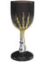 Image of Skeleton Hand Black and Gold Wine Goblet