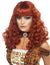 Long Curly Auburn Women's Costume Wig with Fringe