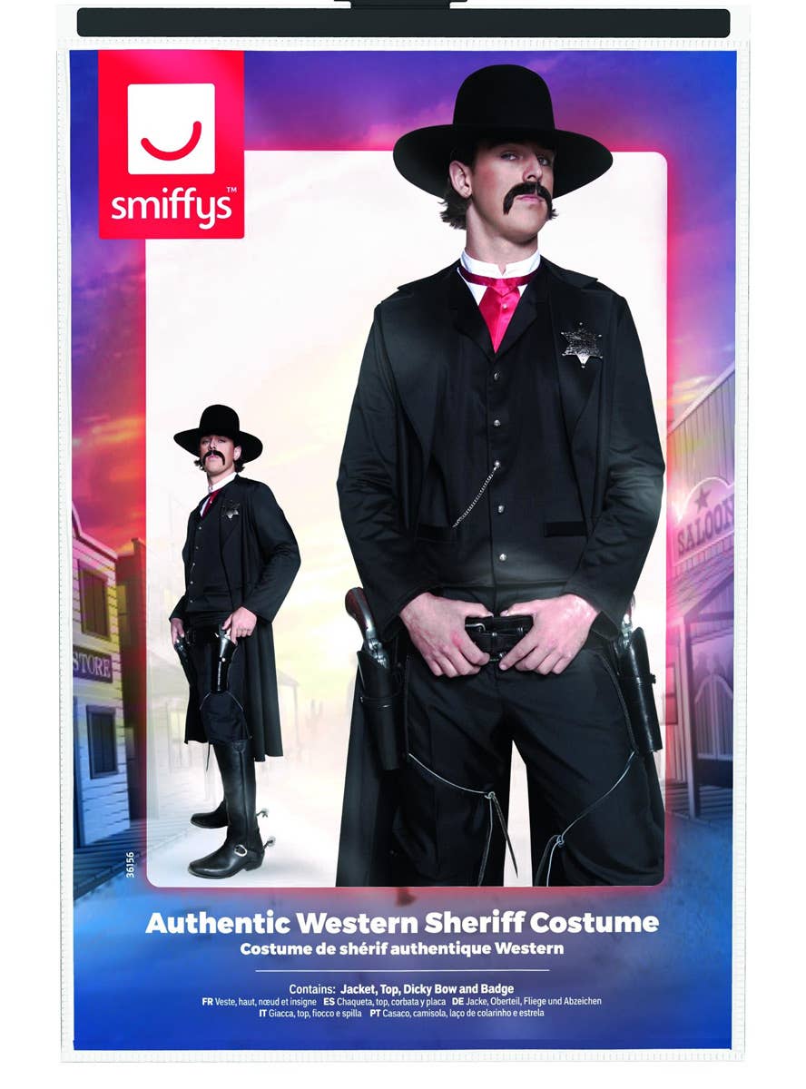 Men's Authentic Western Sheriff Costume Packaging Image