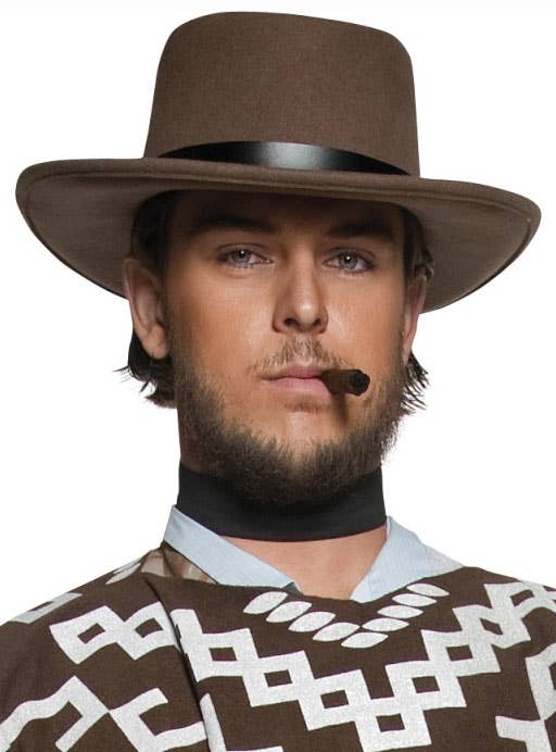 Authentic Western Wandering Gunman Brown Cowboy Hat - Main Image