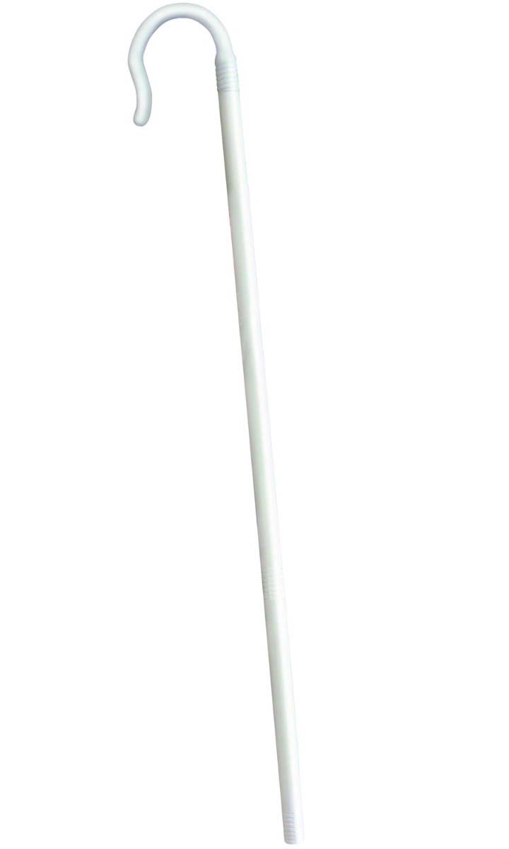 Extendable Long White Shepherd Crook Costume Accessory