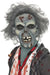 Latex Decaying Grey Zombie Halloween Costume Mask 