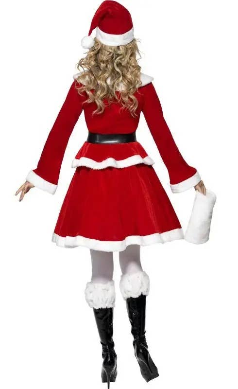 Image of Miss Santa Women's Plus Size Christmas Costume - Back View