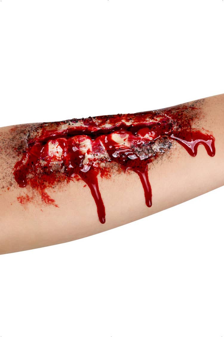 Image of Open Arm Wound Halloween Special Effects Prosthetic - Example Image