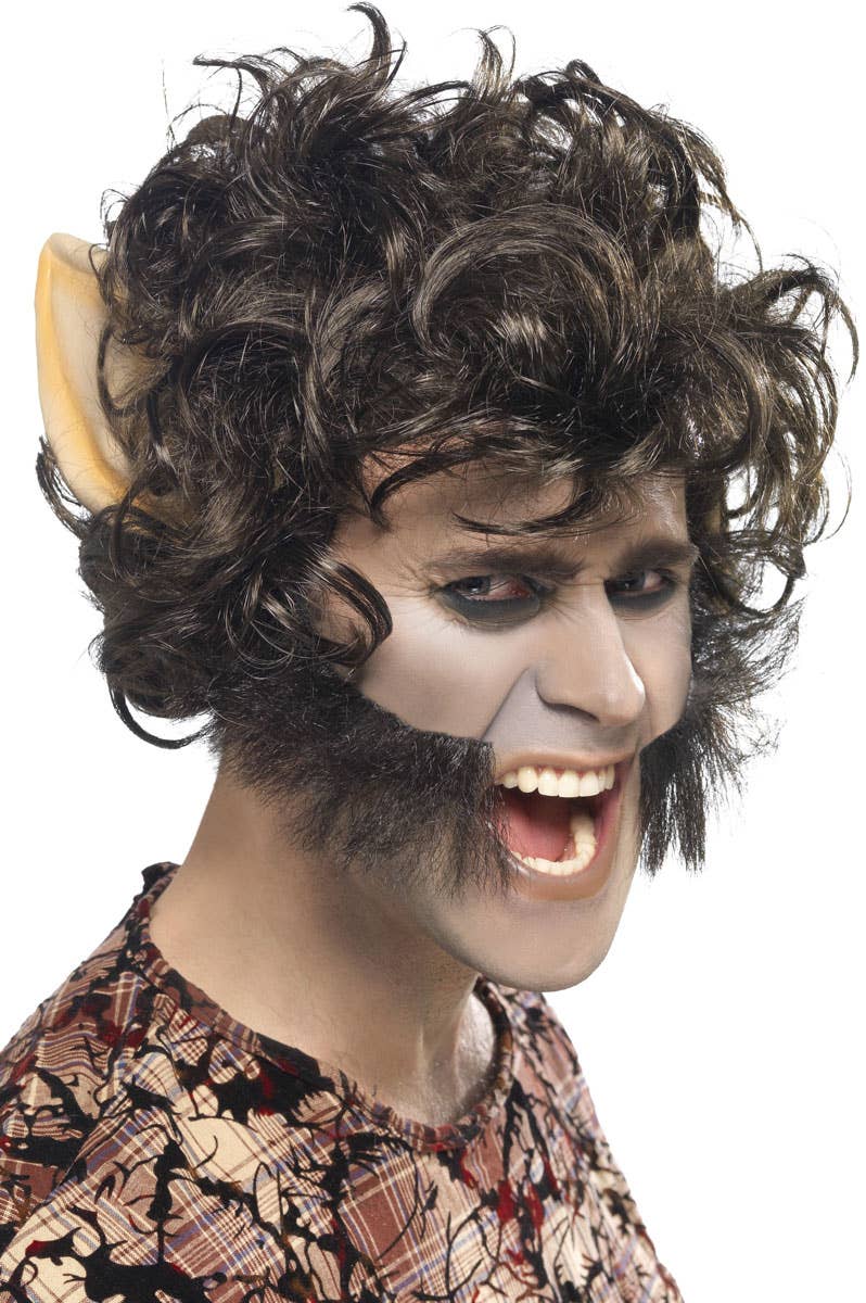Werewolf Adult's Halloween Costume Wig with Ears